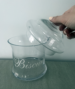 Bonbonnière biscuits avec couvercle – verre transparent