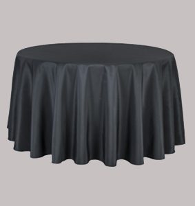 Nappe en tissu noir pour table ronde – grand modèle