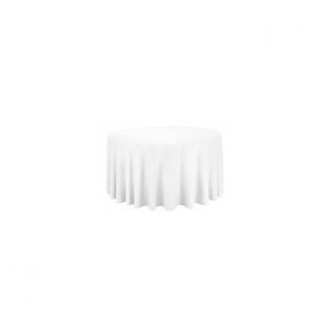 Nappe Ronde Unie Blanche – 280 cm