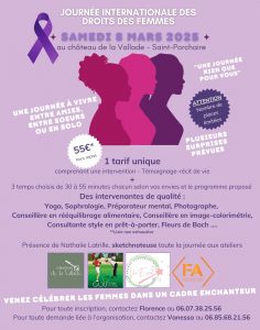Fete de la Femme 8 mars 2025 au chateau de la Vallade
